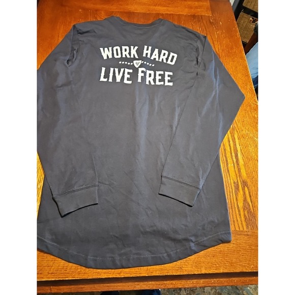 Ariat Other - Ariat Rebar Mens T Shirt SIZE LT Work Hard Live Free Long Sleeve Black (A693)